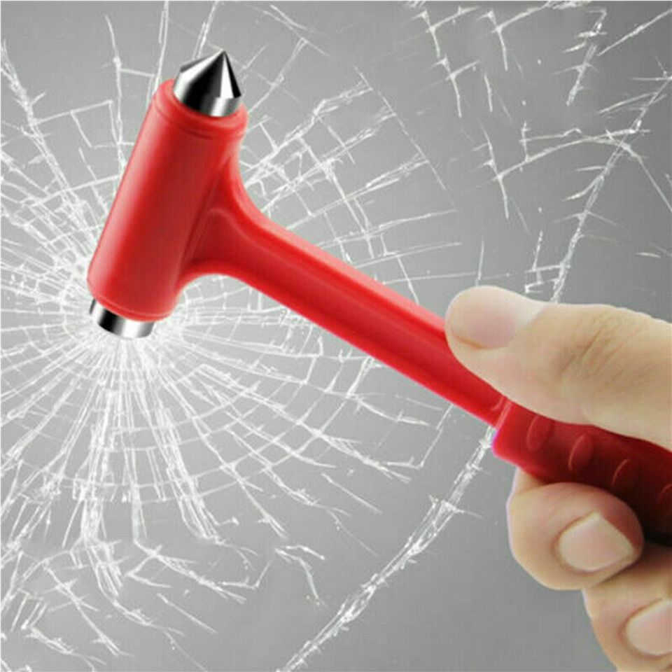 2 in 1 Mini Car Safety Hammer Life Saving Emergency Hammer Seat Belt Cutter Tool