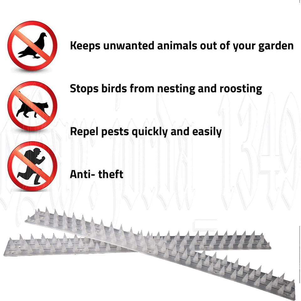 10X Bird Spikes Human Cat Possum Pest Mouse Control Spiked Fence Wall Deterrent