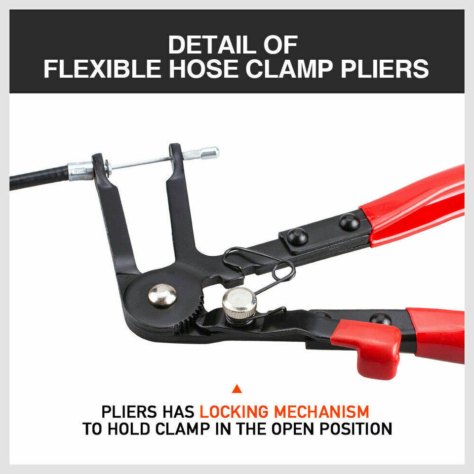 24" Hose Clamp Pliers Tool Flexible Extension Wire Clip Remove Tool Automotive