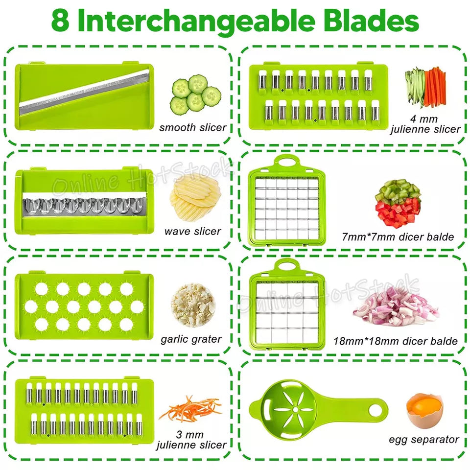 15 in 1 Vegetable Chopper Food Choppers Onion Chopper Veggie Slicer Cutter Dicer Kitchen