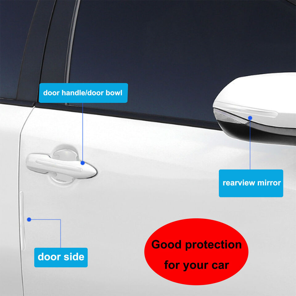 8Pcs Car Door Handle Protector Sticker Universal Transparent Clear Scratch Guard