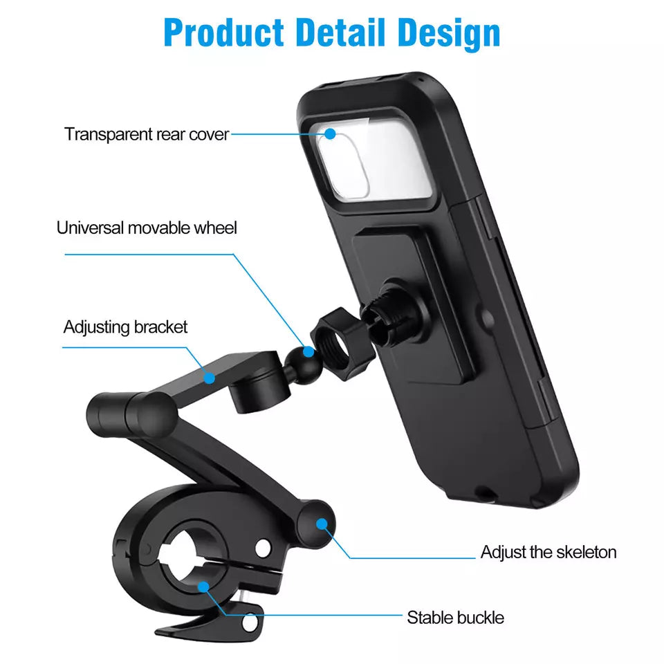 Motorbike Phone Holder Bike Phone Mount Case for Motorcycle Scooter Waterproof