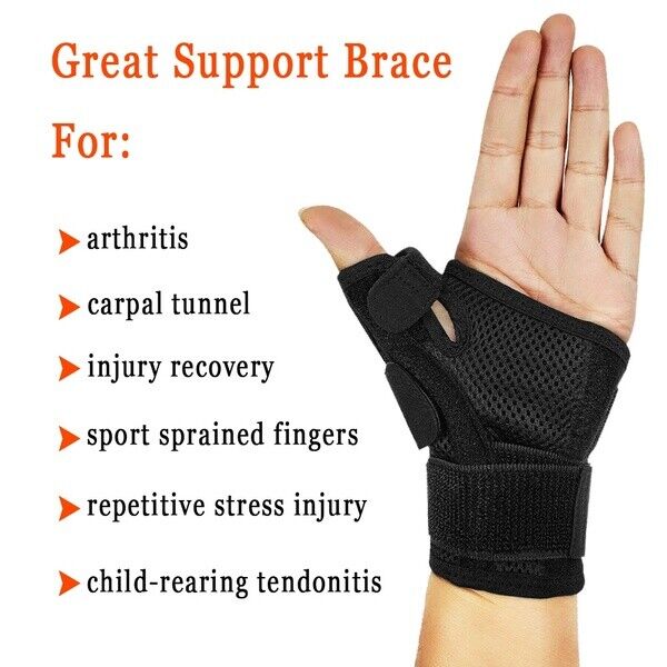 Thumb Spica Splint Brace Wrist Support Stabilizer De Quervains Tendonitis Sprain