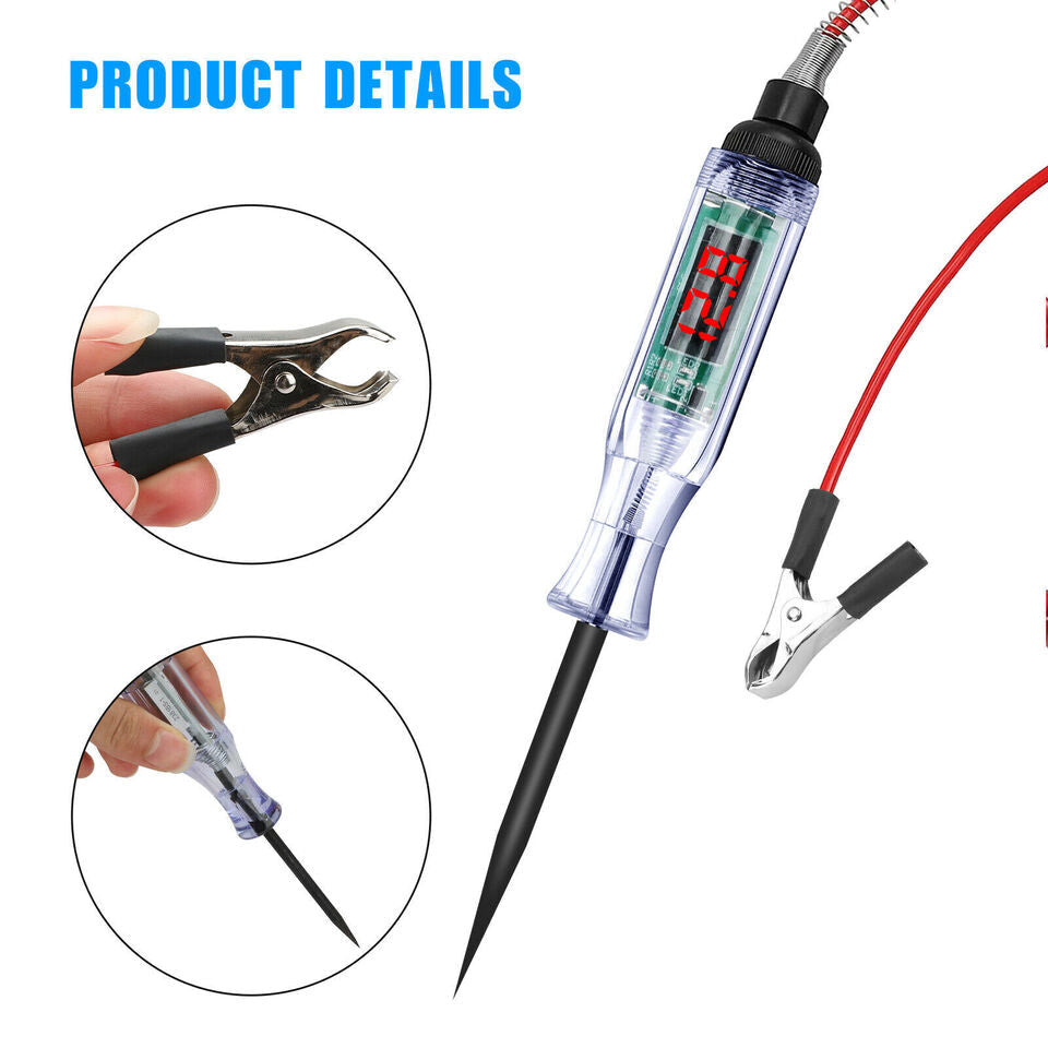 6V 12V 24V Auto Car Electrical Circuit Voltage Tester Led Light Test Probe Pen