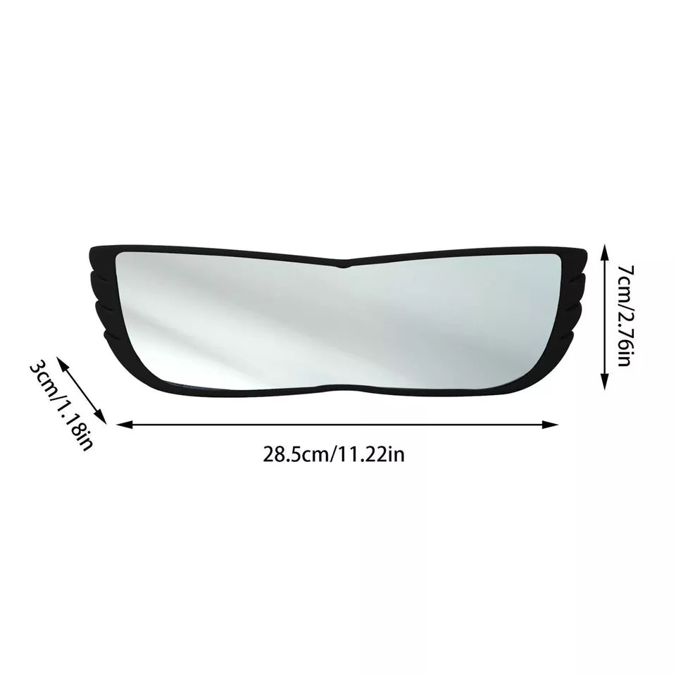 11" Angel View Wide-Angle Rearview Mirror For Most Cars SUVs & Trucks