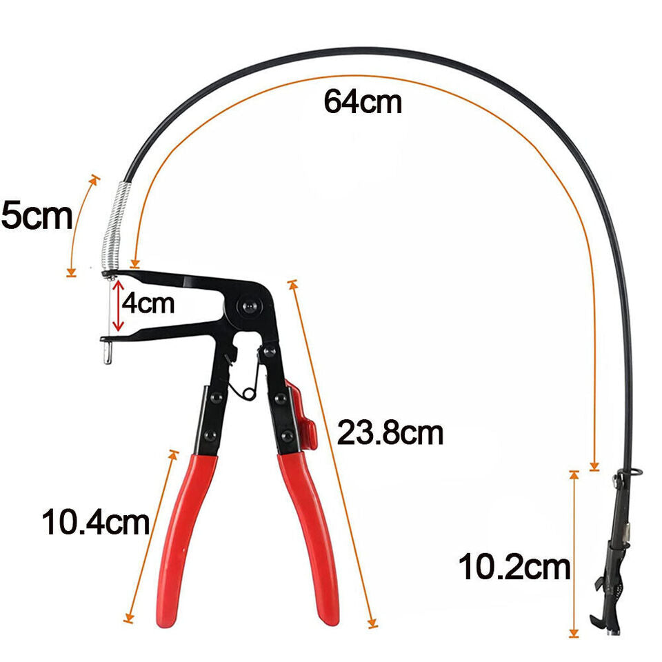 24" Hose Clamp Pliers Tool Flexible Extension Wire Clip Remove Tool Automotive