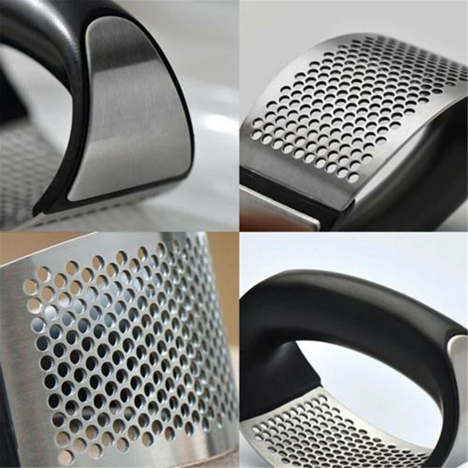 Stainless Steel Garlic Press Crusher Rocker Rocking Mincer Squeezer Kitchen Tool