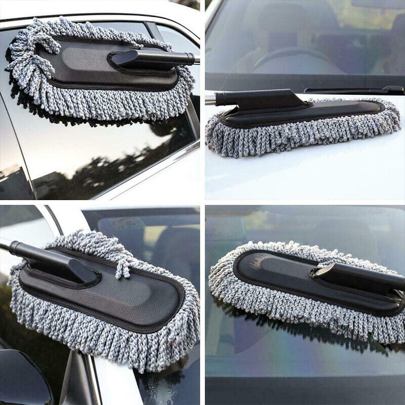 Car Wash Duster Cleaning Microfiber Telescoping Brush Dusting Dust Wax Mop