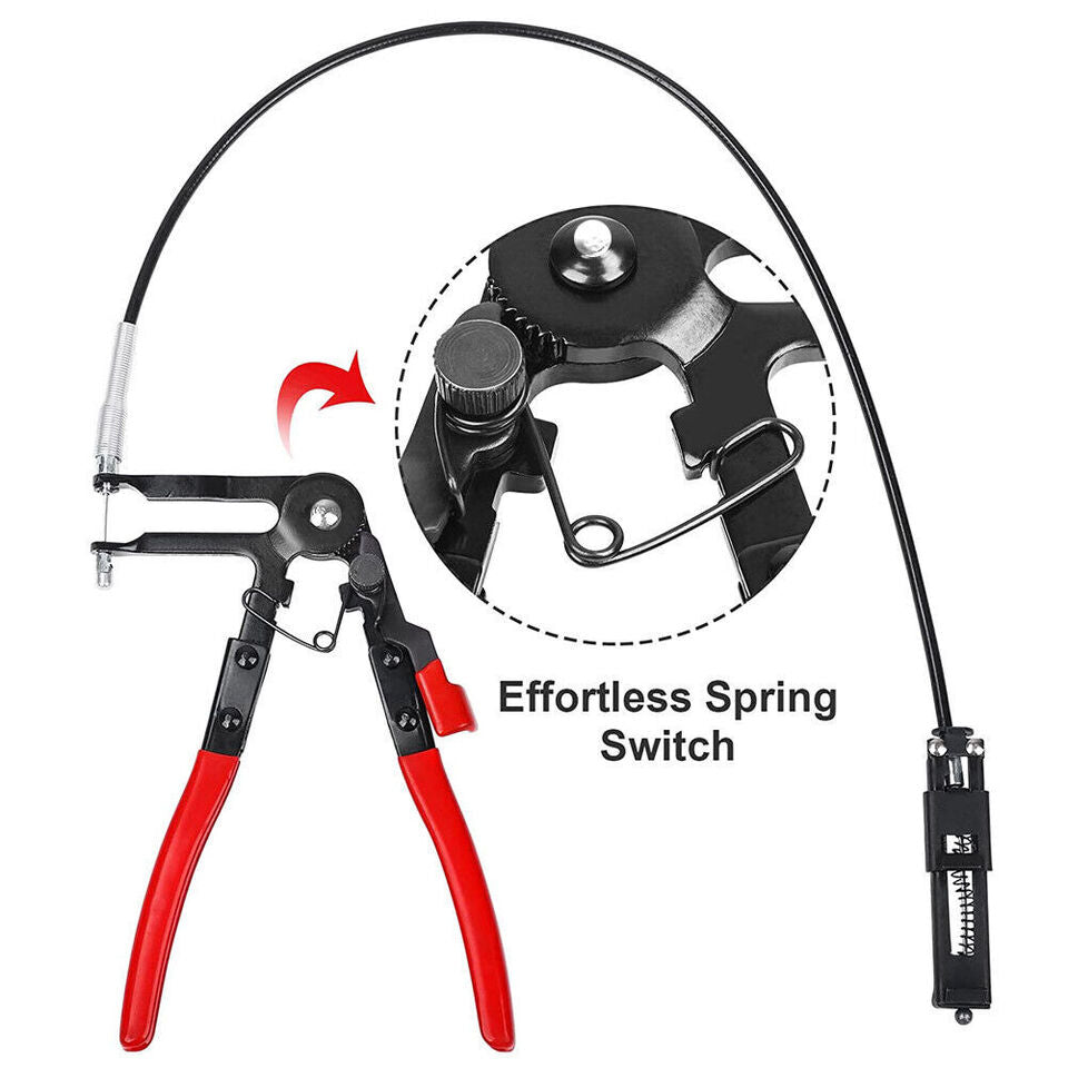 24" Hose Clamp Pliers Tool Flexible Extension Wire Clip Remove Tool Automotive