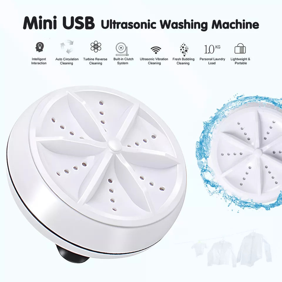 USB 3in1 Washing Machine Portable Personal Rotating Ultrasonic Turbine Washer